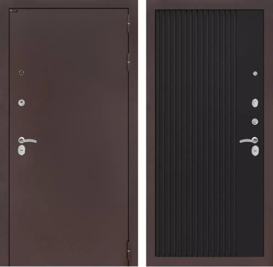 Входная дверь CLASSIC антик медный 29 - Черный кварц | Металл с практичным покрытием 