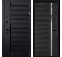 Входная дверь PIANO 31 - Черный кварц, зеркальная вставка с тонировкой