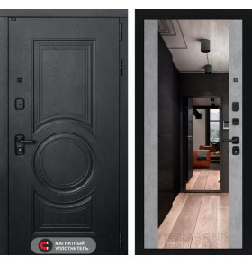 Входная дверь GRAND с Зеркалом Максимум - Бетон светлый