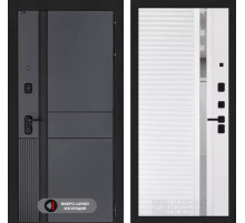 Входная дверь EVOLAB 31 - Белый софт, зеркальная вставка с тонировкой