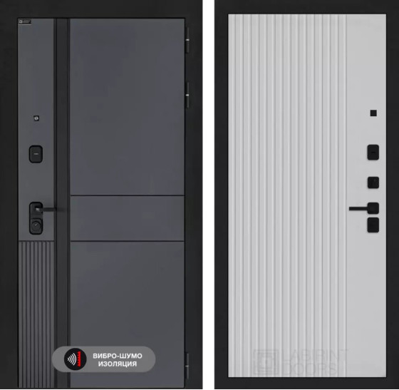 Входная дверь EVOLAB 29 - Белый рельеф софт | Фрезерованная МДФ панель 10 мм, цвет 