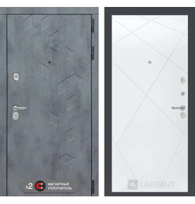 Входная дверь Бетон 24 - Белый софт