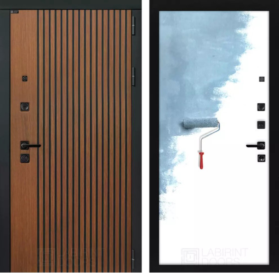 Входная дверь STORM 28 - Грунт под покраску | Декоративная МДФ панель 10 мм в цвете 