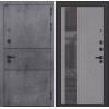Входная дверь INFINITY с Зеркалом 32 тонированным - Серый рельеф софт | Современная MDF панель 10 мм с наличником, цвет 