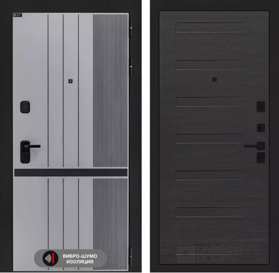 Входная дверь SKYLAB 14 - Эковенге горизонтальный | Фрезерованная МДФ панель 10 мм, цвет 