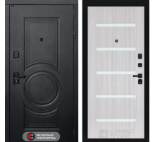 Входная дверь GRAND 01 - Сандал белый, стекло белое