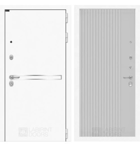 Входная дверь Лайн WHITE 29 - Белый рельеф софт