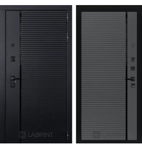 Входная дверь PIANO 22 - Графит софт, черная вставка