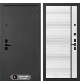 Входная дверь ACUSTICLAB 22 - Белый софт, черная вставка