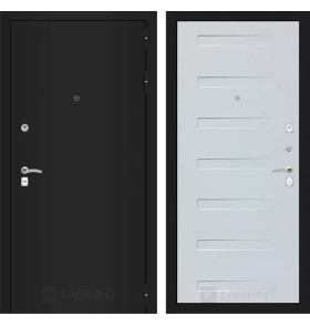 Входная дверь CLASSIC шагрень черная 14 - Дуб кантри белый горизонтальный