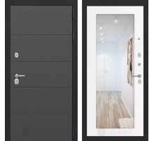 Входная дверь ART с Зеркалом 18 - Белое дерево