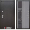 Входная дверь SILVER с Зеркалом 32 тонированным - Серый рельеф софт | Металл с покрытием 