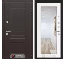 Входная дверь Мегаполис с Зеркалом 18 - Белое дерево