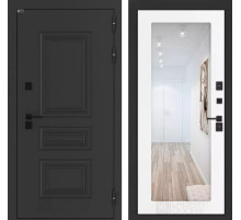 Входная дверь Аляска Лайт с Зеркалом 18 - Белое дерево