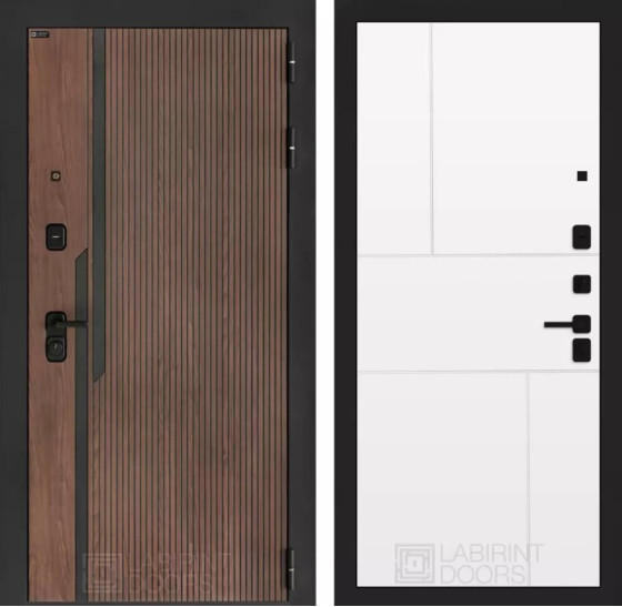 Входная дверь KARMINA 21 - Белый софт | Фрезерованная МДФ панель 10 мм, цвет 