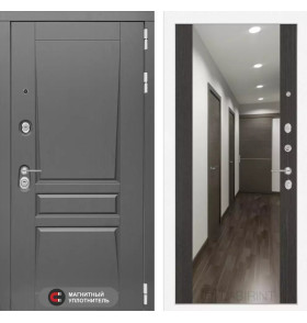 Входная дверь Платинум с Зеркалом Максимум - Венге