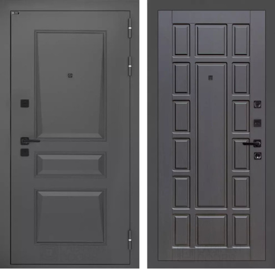 Входная дверь Орлеан 12 - Венге | Металлическая отделка методом давления на полотне