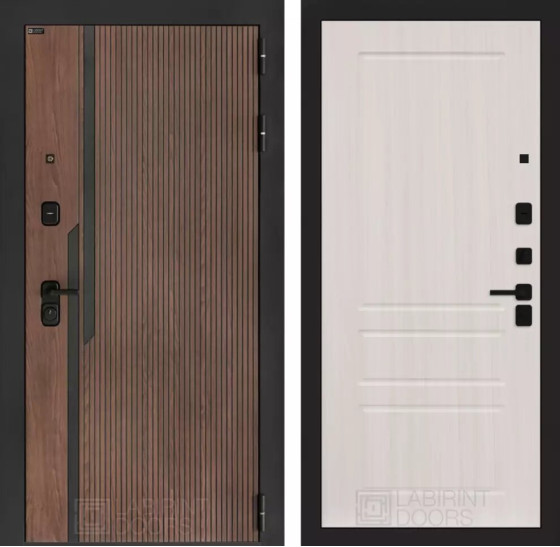 Входная дверь KARMINA 03 - Сандал белый | Фрезерованная МДФ панель 10 мм, цвет 