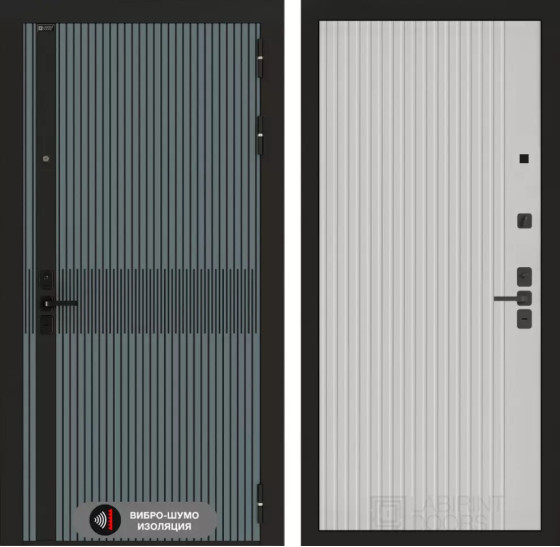 Входная дверь ISSIDA 29 - Белый рельеф софт | Фрезерованная МДФ панель 10 мм, цвет 