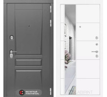 Входная дверь Платинум с Зеркалом 19 - Белый софт