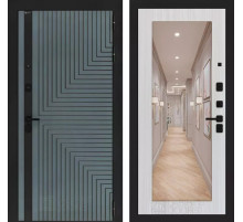 Входная дверь CREDOR с Зеркалом 18 - Сандал белый