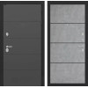 Входная дверь ART 25 - Бетон светлый, черный молдинг | Современная декоративная MDF панель 10 мм, цвет 