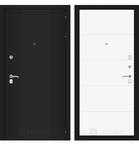 Входная дверь CLASSIC шагрень черная 13 - Белый софт