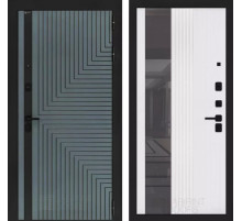 Входная дверь CREDOR с Зеркалом 32 тонированным - Белый рельеф софт