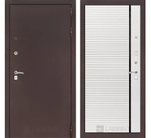 Входная дверь CLASSIC антик медный 22 - Белый софт, черная вставка