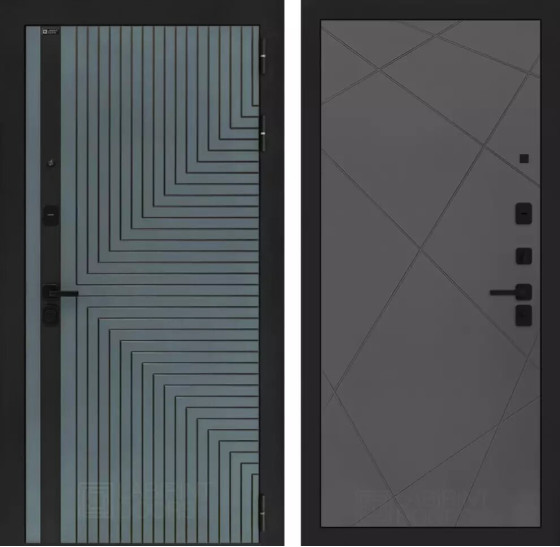 Входная дверь CREDOR 24 - Графит софт | Фрезерованная МДФ панель 10 мм, цвет 