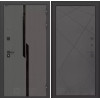Входная дверь CARBON 24 - Графит софт | Декоративная MDF панель 10 мм с черным стеклом фацет, цвет 