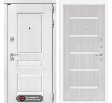 Входная дверь VERSAL 01 - Сандал белый, стекло белое