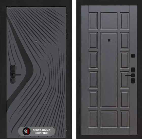 Входная дверь LEOLAB 12 - Венге | Фрезерованная МДФ панель 10 мм, цвет 