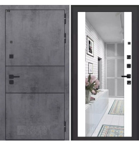 Входная дверь INFINITY с Зеркалом Максимум - Белый софт