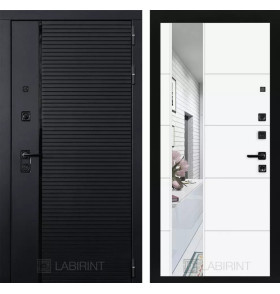 Входная дверь PIANO с зеркалом 19 - Белый софт