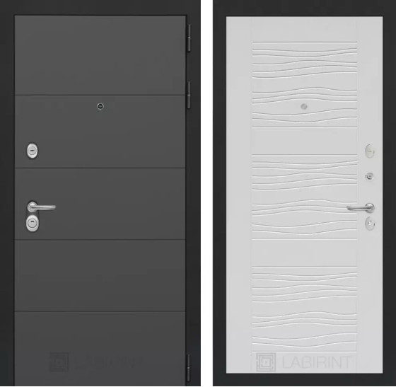 Входная дверь ART 06 - Белое дерево | Современная декоративная MDF панель 10 мм, цвет 