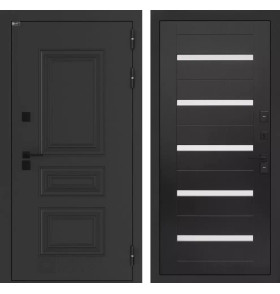 Входная дверь Аляска Лайт 01 - Венге, стекло белое