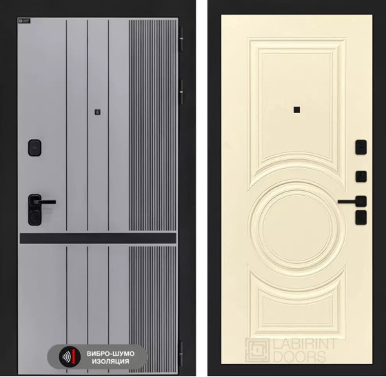 Входная дверь SKYLAB 23 - Шампань софт | Фрезерованная МДФ панель 10 мм, цвет 