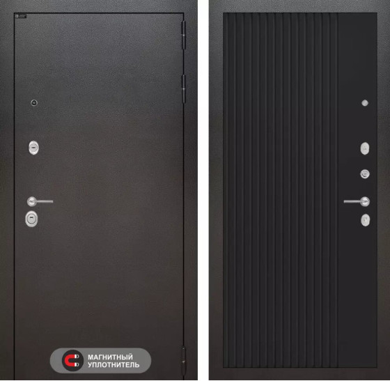 Входная дверь SILVER 29 - Черный кварц | Металл с покрытием 