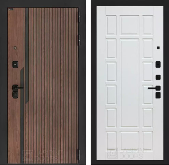 Входная дверь KARMINA 12 - Белое дерево | Фрезерованная МДФ панель 10 мм, цвет 