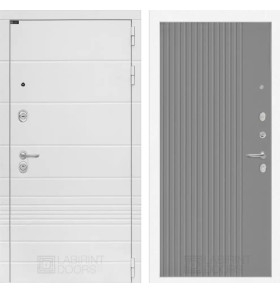 Входная дверь Трендо 29 - Серый рельеф софт