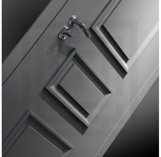 Входная дверь Атлантик 11 - Белый софт | Металлическая отделка 3D филенка