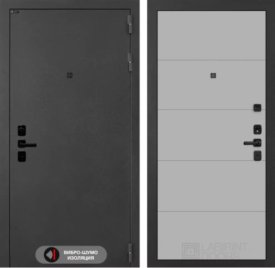 Входная дверь ACUSTICLAB 13 - Грей софт | Металл с матовым покрытием 