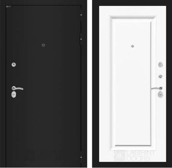 Входная дверь CLASSIC шагрень черная 27 - Эмаль RAL 9003 | Металл с покрытием 