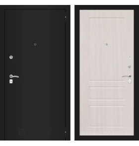 Входная дверь CLASSIC шагрень черная 03 - Сандал белый