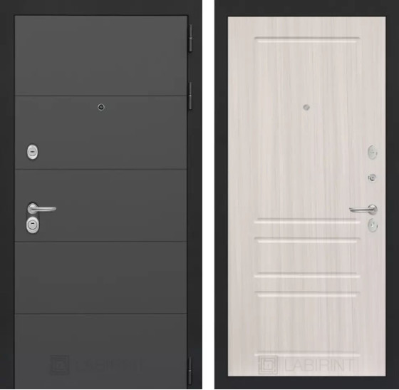 Входная дверь ART 03 - Сандал белый | Современная декоративная MDF панель 10 мм, цвет 