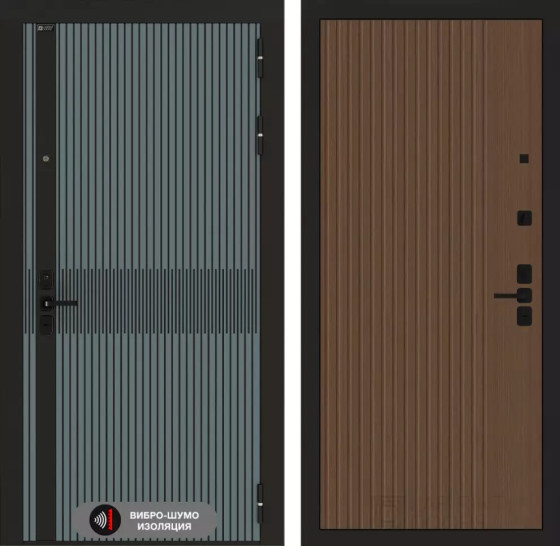 Входная дверь ISSIDA 29 - Дуб кантри темный | Фрезерованная МДФ панель 10 мм, цвет 