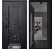 Входная дверь GRAND с зеркалом Панорама с тонировкой - Черный кварц