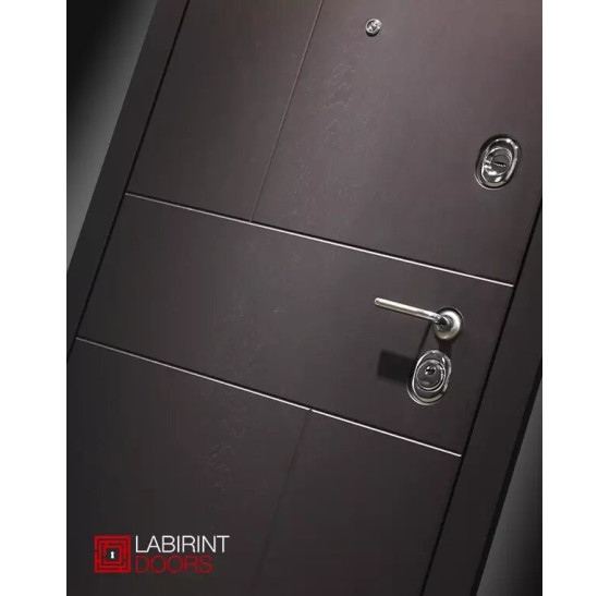 Входная дверь URBAN с тонированным зеркалом Максимум - Черный кварц | Стильная декоративная MDF панель 10 мм с наличником, цвет 