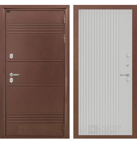 Входная дверь Термо Лайт 29 - Белый рельеф софт